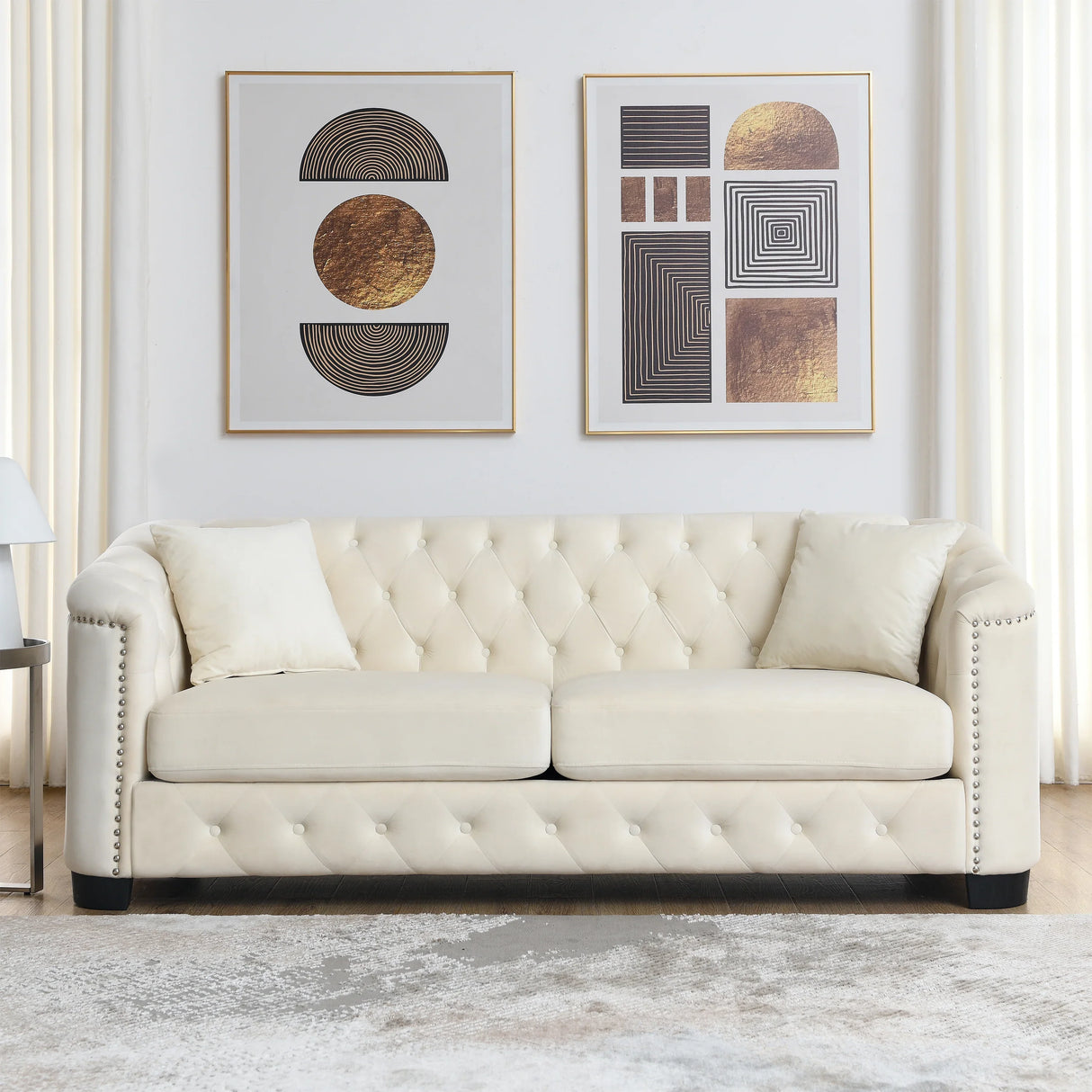 Sofa And Loveseat - Beige - Furniture Home Direct