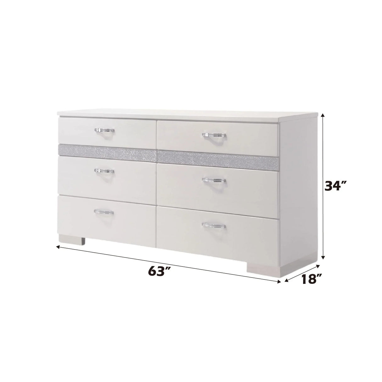 Naima II - Dresser - White - Furniture Home Direct