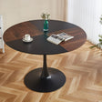 Tulip Round Dining Table, Office Table, Coffee Table - Brown - Furniture Home Direct