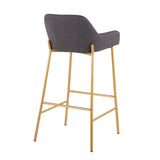 Daniella - Contemporary / Glam Fixed Height Bar Stool (Set of 2) - Furniture Home Direct