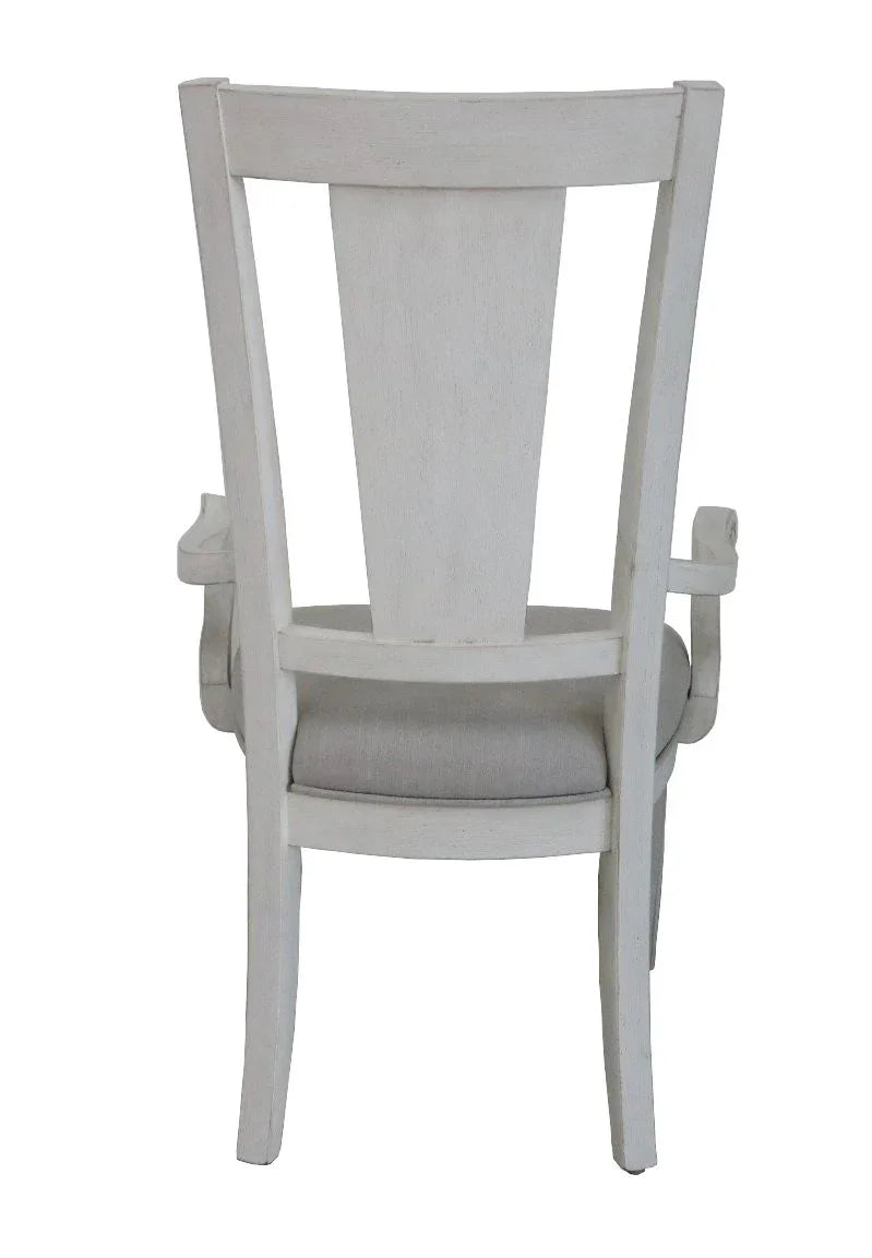 Katia - Arm Chair (Set of 2) - Light Gray / White - Furniture Home Direct
