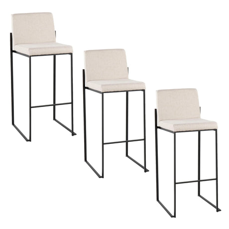 Fuji - Contemporary High Back Barstool Elegant Design - Furniture Home Direct