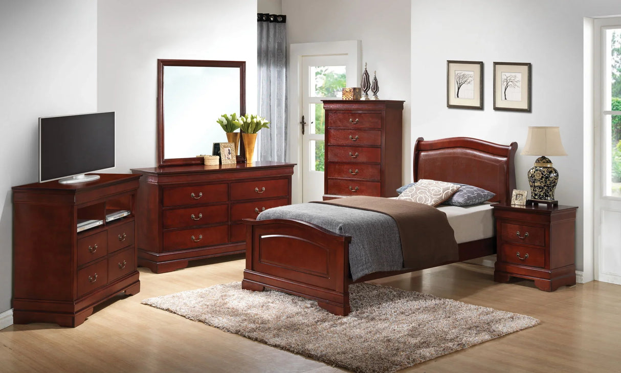 Panel Sleigh Bed Elegantly Crafted - Furniture Home Direct