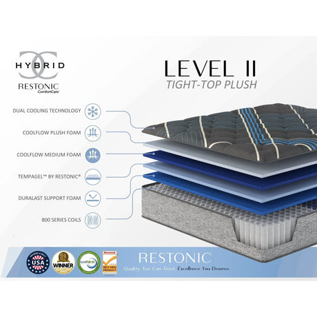 Tempagel - 13" Plush Mattress With Cooling Technology - Furniture Home Direct