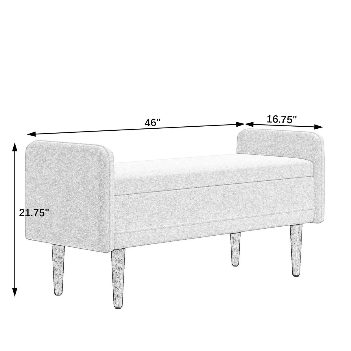 Teddy Velvet Storage Stool With Storage Space For Apartments - Furniture Home Direct
