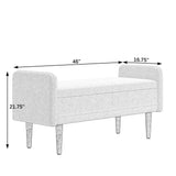 Teddy Velvet Storage Stool With Storage Space For Apartments - Furniture Home Direct