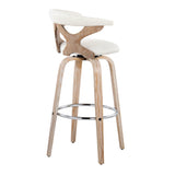 Gardenia - Contemporary Fixed Height Barstool With Swivel With Round Footrest (Set of 2) - Furniture Home Direct