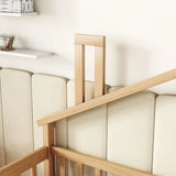 House-Shaped Bedside Floor Bed With Guardrails, Slats, With Door - Furniture Home Direct