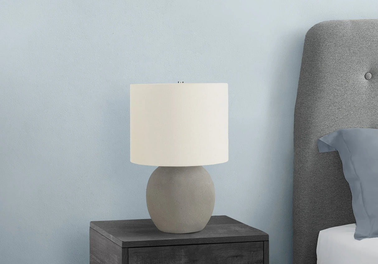 Lighting, Table Lamp, Concrete, Contemporary - Gray / Cream - Furniture Home Direct