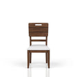Casual Side Dining Chair Contrasting Upholstered Seat (Set of 2) - Brown - Furniture Home Direct