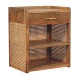 Larissa - T Bar Open Bedside Table - Oak - Furniture Home Direct