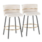 Cinch - Contemporary Fixed Height Counter Stool With Swivel & Round Footrest (Set of 2) - Furniture Home Direct