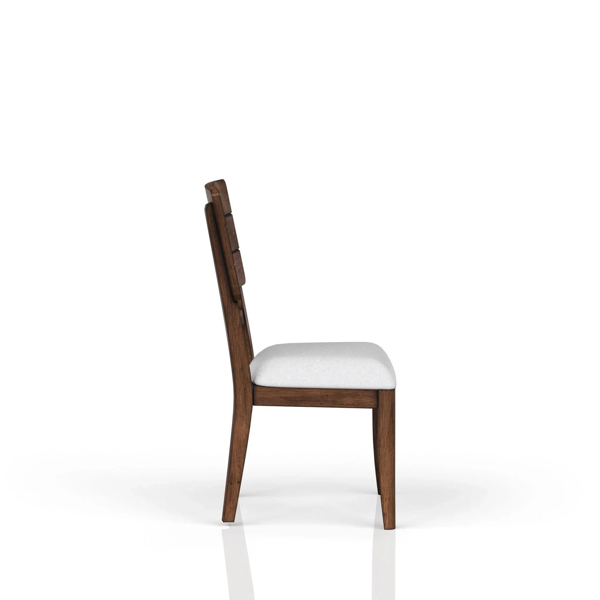 Casual Side Dining Chair Contrasting Upholstered Seat (Set of 2) - Brown - Furniture Home Direct