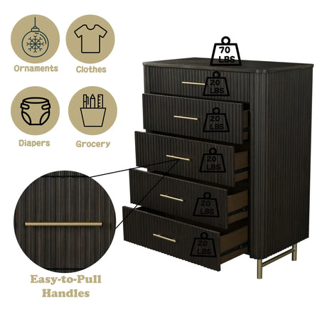 Clayten - Chest - Espresso - Furniture Home Direct