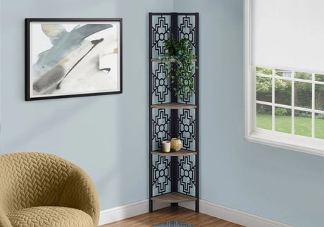 Bookshelf, Bookcase, Etagere, 4 Tier Corner, For Office, Transitional - Furniture Home Direct