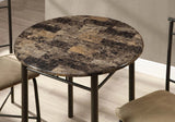 3 Pieces Dining Table Set, Small, Round, Contemporary & Modern - Furniture Home Direct