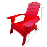 Outdoor Or Indoor Wood Adirondack Chair With An Hole To Hold Umbrella, On The Arm - Furniture Home Direct