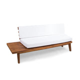 2 Seater Sofa with Water Resistant Cushions in Acacia Wood - White - Furniture Home Direct