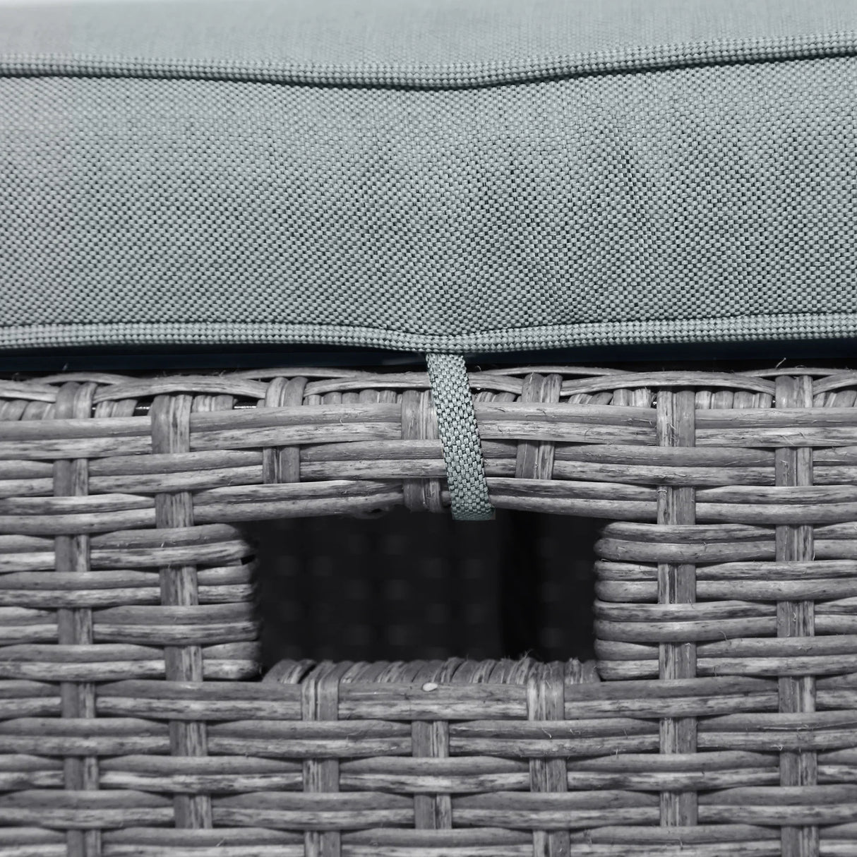 6-Piece Outdoor Wicker Set - Gray - Furniture Home Direct