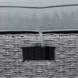 6-Piece Outdoor Wicker Set - Gray - Furniture Home Direct