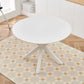 Table Mid-Century Dining Table For 4 - 6 People With Round MDF Table Top, Pedestal Dining Table, End Table Leisure Coffee Table, Cross Leg - Furniture Home Direct