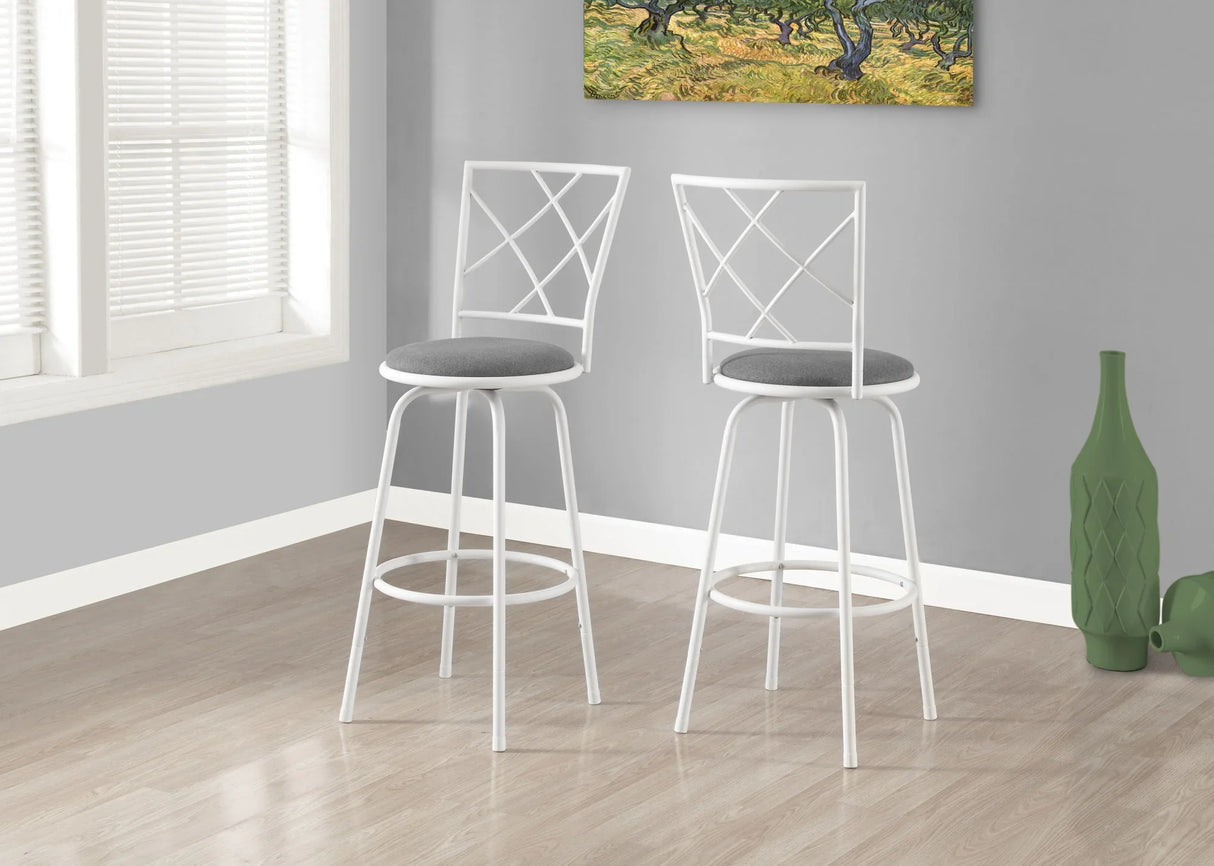 Swivel Stool Bar Height, Contemporary & Modern Style (Set of 2) - Furniture Home Direct