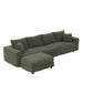 Deep Seat Convertible Sofa With Soft Pillows And Ottomans - Furniture Home Direct