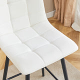 Counter Height Bar Stools Upholstered PU Leather White - Furniture Home Direct