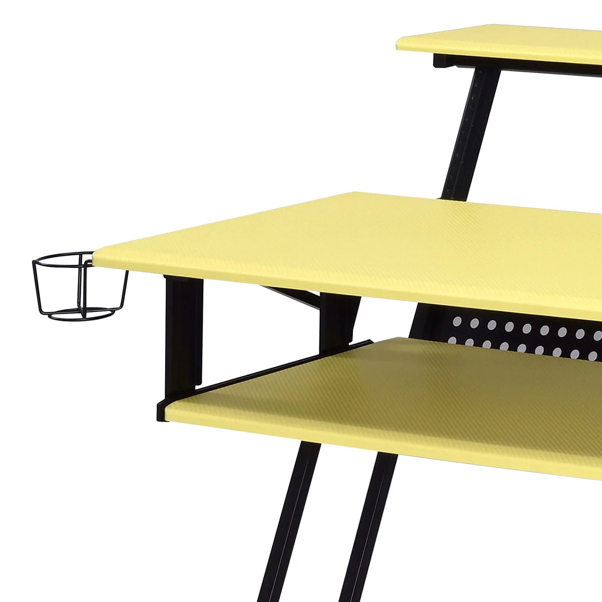 Suitor - Music Recording Studio Desk - Black / Yellow - Furniture Home Direct