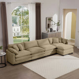 Modern Oversized Modular Cushion Sofa With Ottoman, Low Back, Deep Seating Sofa Set - Furniture Home Direct