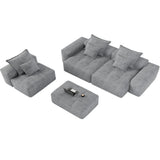 Modern Oversized Diy Combination Modular Sectional Sofa With Pillows - Furniture Home Direct