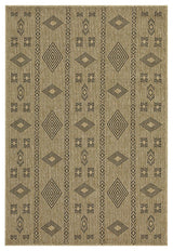 Earth - 2'7" X 7'3" Indoor, Outdoor Area Rug - Jute / Black - Furniture Home Direct