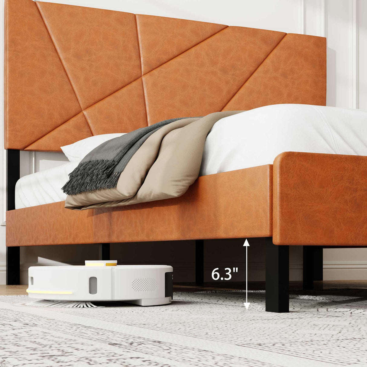 Vintage Under Bed Storage And Square Platform Design - Furniture Home Direct