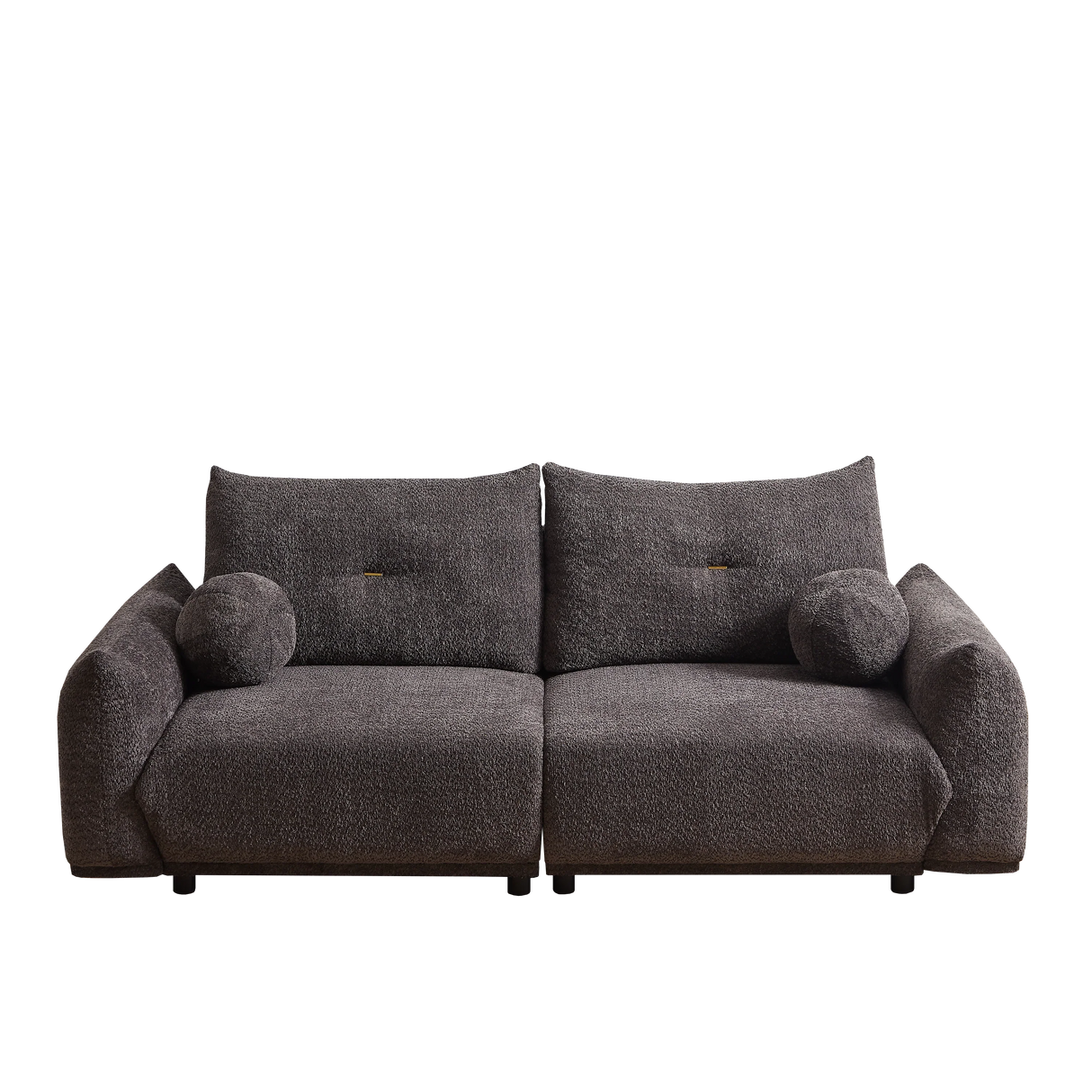 2 Piece Living Room Set with Throw Pillows - Gray - Furniture Home Direct