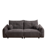 2 Piece Living Room Set with Throw Pillows - Gray - Furniture Home Direct