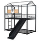 Metal Bunk Bed, Metal Housebed With Slide - Furniture Home Direct