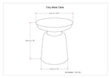 Toby - Handcrafted Metal Accent Table - Furniture Home Direct