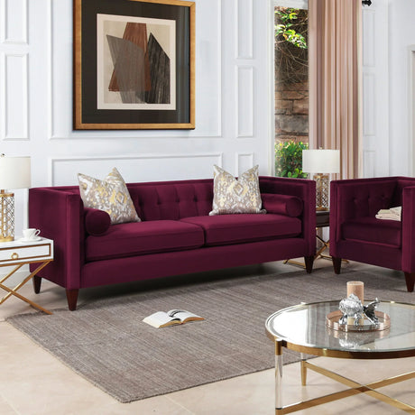 Jack - Modern Tuxedo Tufted Sofa - Furniture Home Direct
