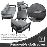 Modern Outdoor Patio Set - Gray - Furniture Home Direct