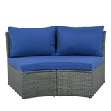 Semi-Circle Outdoor Sectional Set - Furniture Home Direct