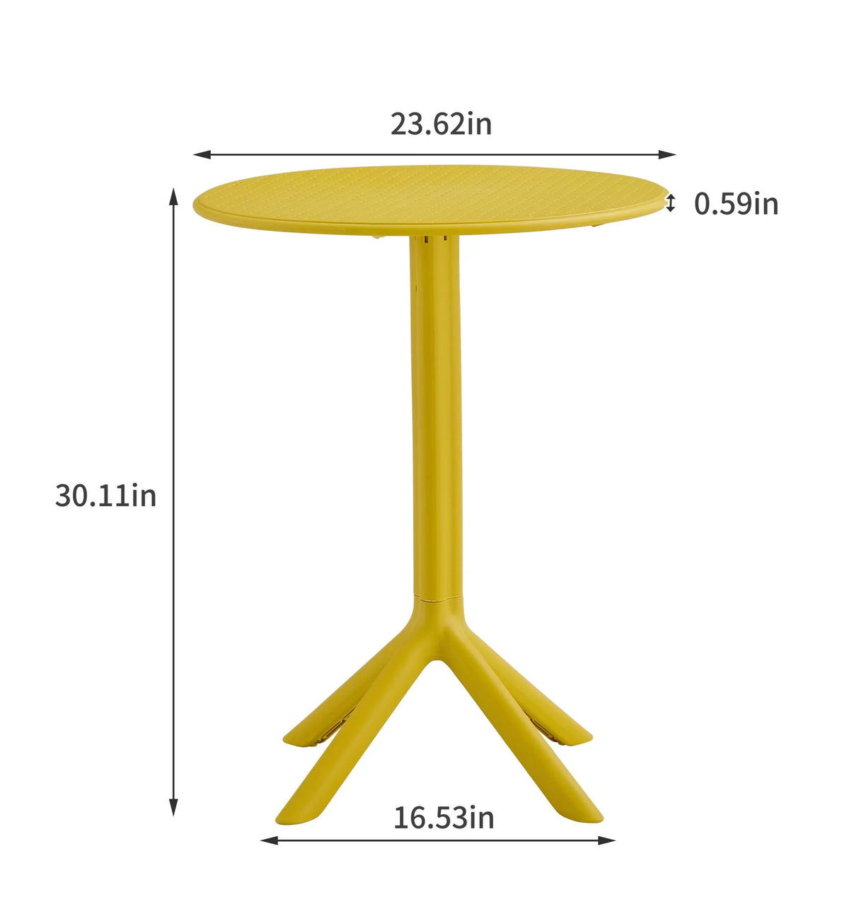3 Piece Plastic Arm Chair Bistro Grs Premium Ocean Plastic - Furniture Home Direct