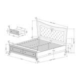 Cross - Elegant Design Bed With LED - Furniture Home Direct