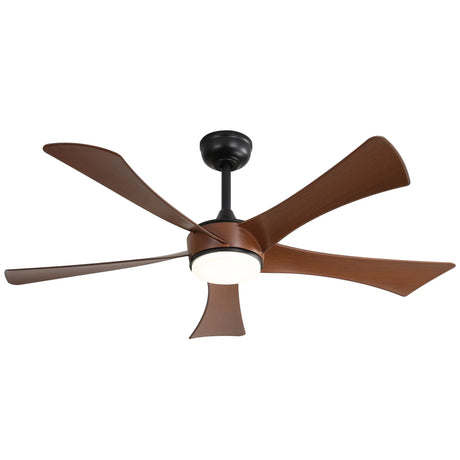 Modern Ceiling Fan With 22W LED Light And Remote Control 5 ABS Blades For Living Room - Furniture Home Direct