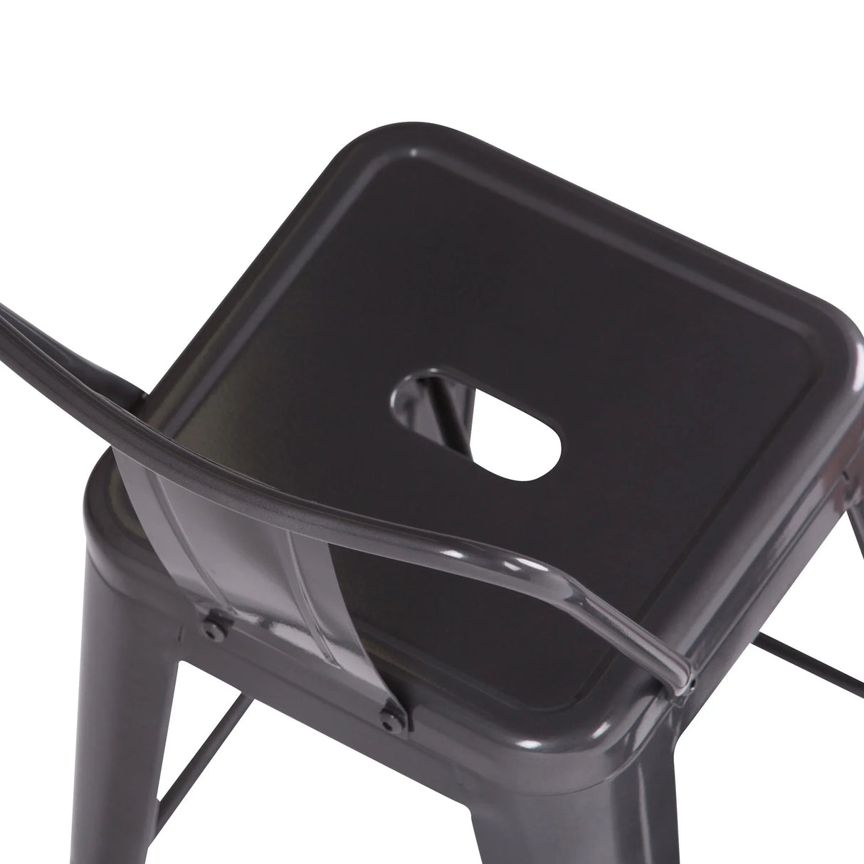 Rayne - Curved Back Metal Stool (Set of 2) - Furniture Home Direct