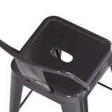 Rayne - Curved Back Metal Stool (Set of 2) - Furniture Home Direct