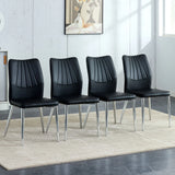 Modern Middle Ages Style Dining Chairs With Cushions And Metal Legs - Furniture Home Direct