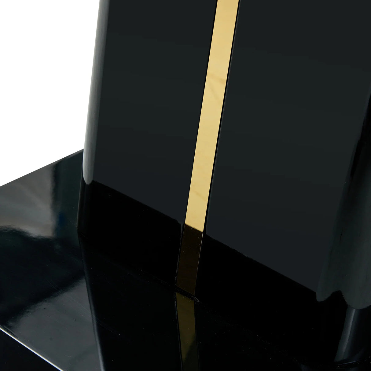 Dining Table With Imitation Marble Top, Modern Black - Furniture Home Direct