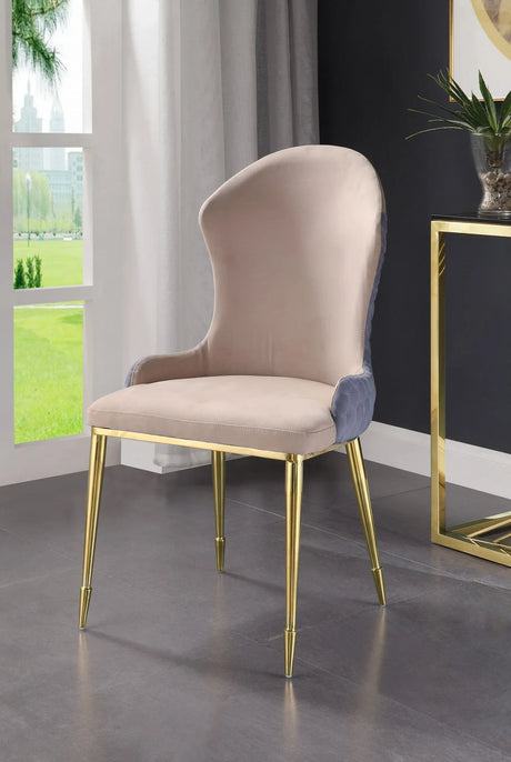 Caolan Lavender - Side Chair (Set of 2) - Tan / Gold - Furniture Home Direct