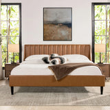 Aspen - Vertical Tufted Modern Headboard Platform Bed Set - Furniture Home Direct