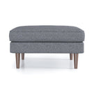 Amber - Square Upholstered Ottoman Linen - Furniture Home Direct